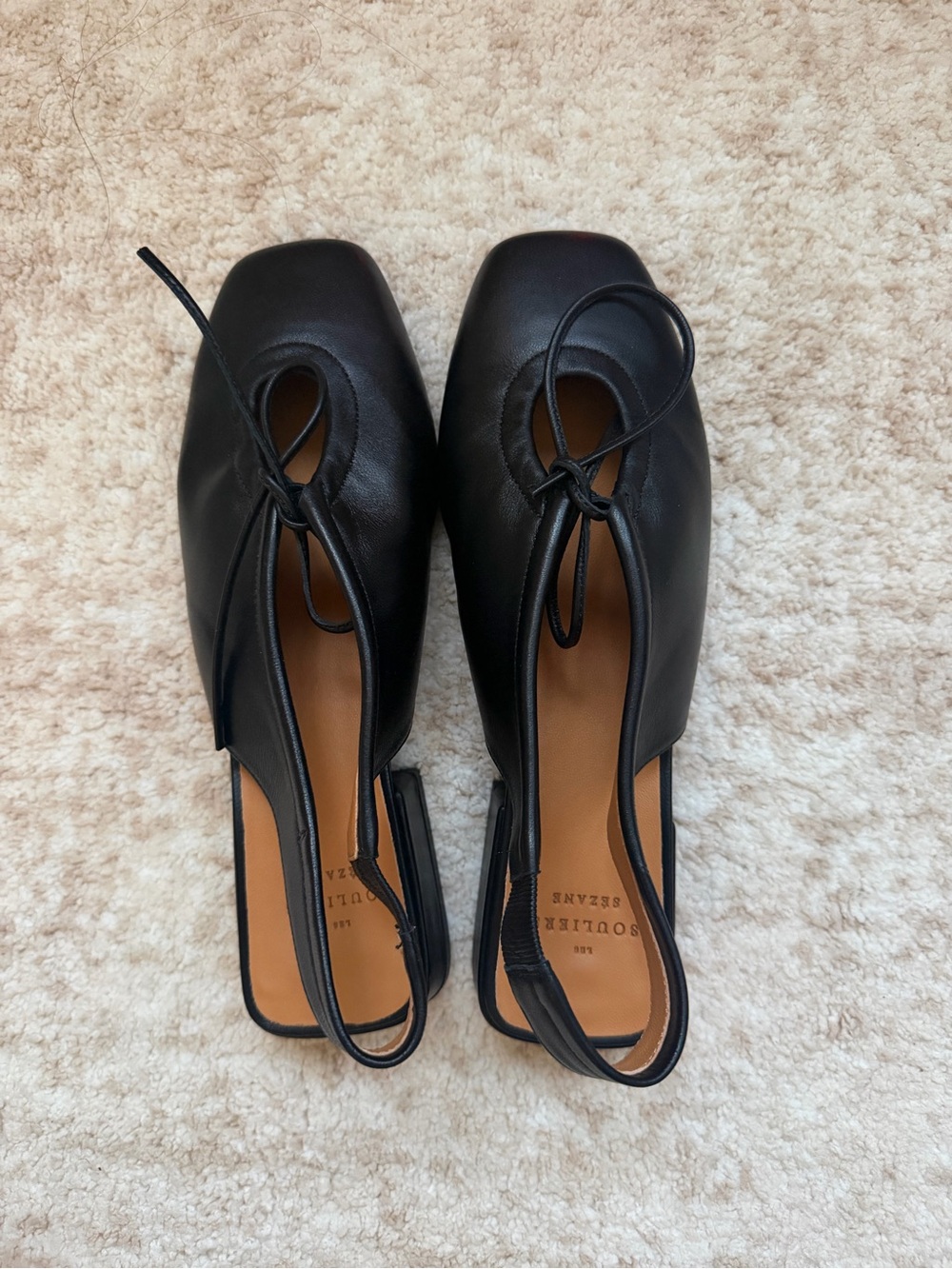 NEW Sezane Philippine Low Mary Janes in Smooth Black (US 6) - Picture 5 of 14